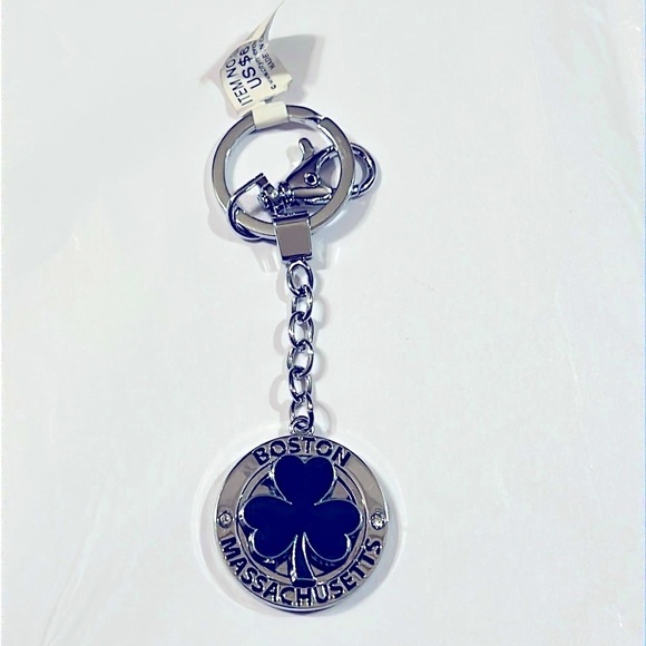 Bostonian Other - Shamrock Spinner Key Chain Boston Massachusetts Silver Green
